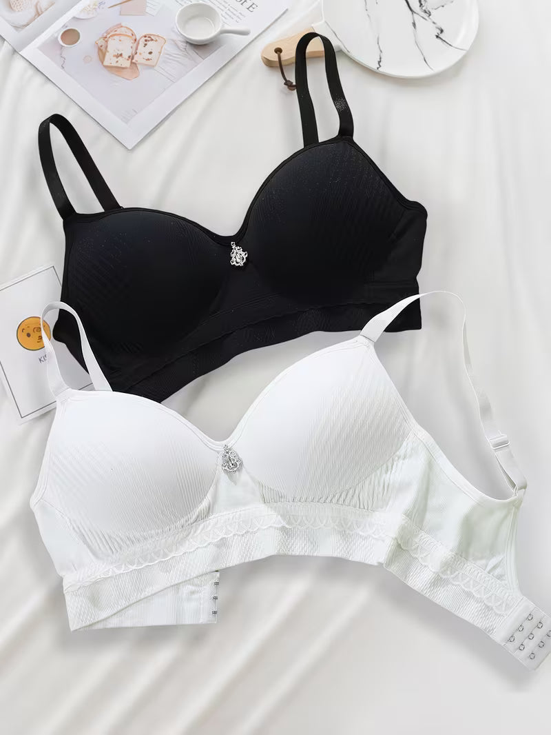 Women Comfortable Equipped with Adjustable Straps Bras(pack of 2)