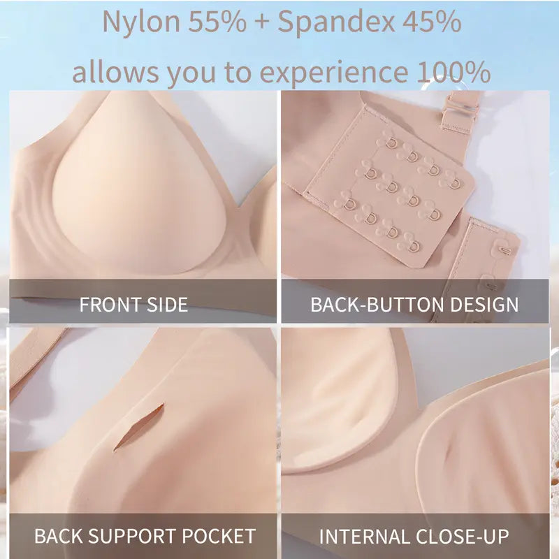 LemonSilk Women's Wireless Comfortable Push Up Bra (Pack of 3)